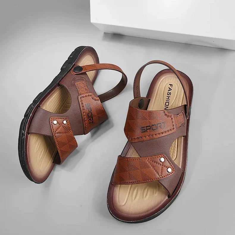 Fashion Men’s Summer Sandals Comfortable Casual Beach Slippers Non-Slip Open-Toe Shoes for Men