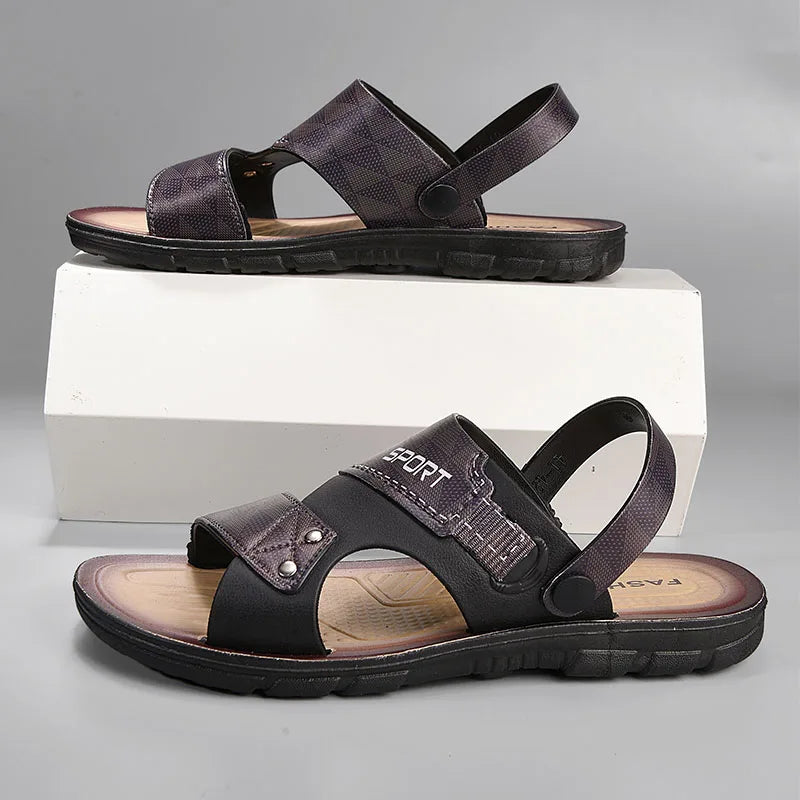 Fashion Men’s Summer Sandals Comfortable Casual Beach Slippers Non-Slip Open-Toe Shoes for Men