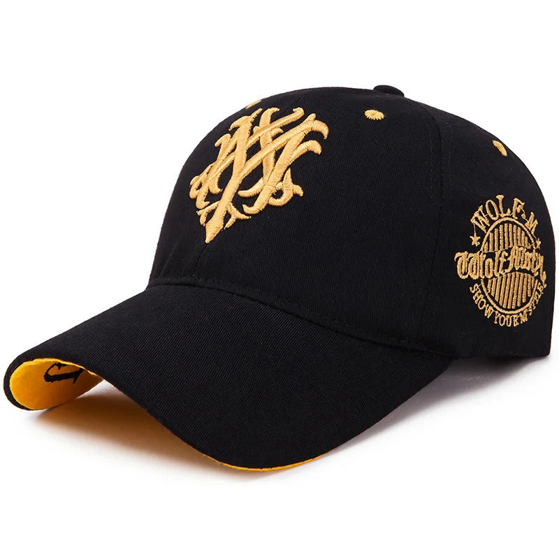 Men’s Totem Embroidered Snapback Baseball Cap – Fashion Hat, Adjustable Flame Design for Sun Protection, Spring and Summer