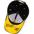 Men’s Totem Embroidered Snapback Baseball Cap – Fashion Hat, Adjustable Flame Design for Sun Protection, Spring and Summer