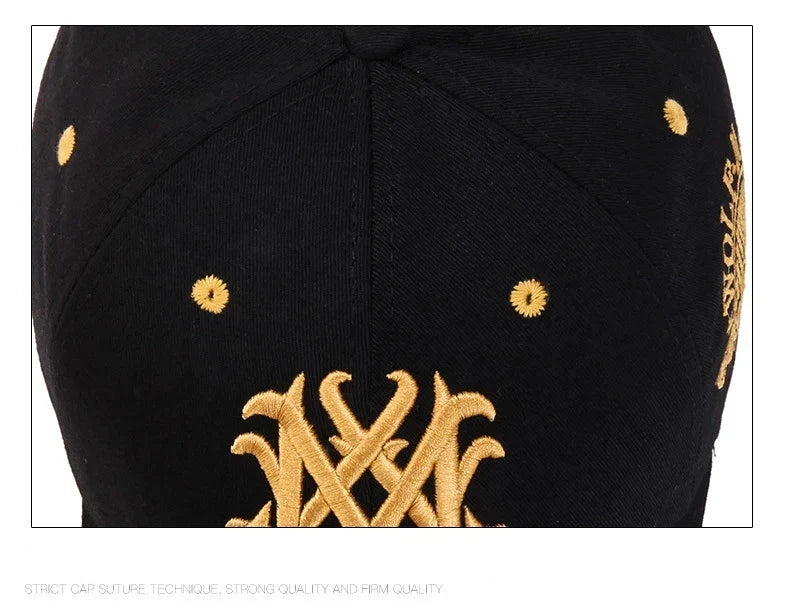 Men’s Totem Embroidered Snapback Baseball Cap – Fashion Hat, Adjustable Flame Design for Sun Protection, Spring and Summer