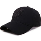 Men’s Totem Embroidered Snapback Baseball Cap – Fashion Hat, Adjustable Flame Design for Sun Protection, Spring and Summer