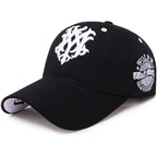Men’s Totem Embroidered Snapback Baseball Cap – Fashion Hat, Adjustable Flame Design for Sun Protection, Spring and Summer