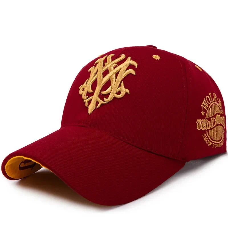 Men’s Totem Embroidered Snapback Baseball Cap – Fashion Hat, Adjustable Flame Design for Sun Protection, Spring and Summer