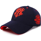 Men’s Totem Embroidered Snapback Baseball Cap – Fashion Hat, Adjustable Flame Design for Sun Protection, Spring and Summer