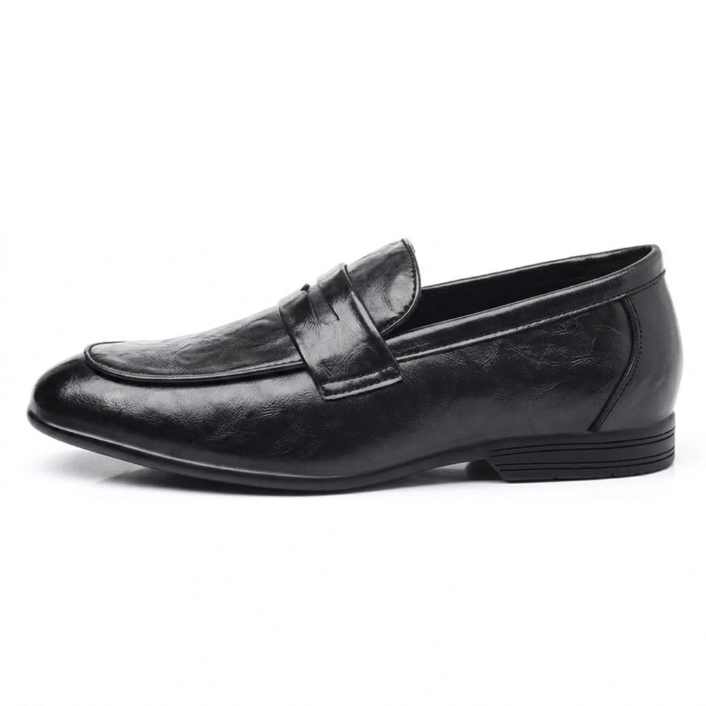 Men’s Formal Leather Loafers, Elegant Slip-On Dress Shoes for Office, Business, Parties, and Weddings