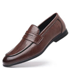 Men’s Formal Leather Loafers, Elegant Slip-On Dress Shoes for Office, Business, Parties, and Weddings