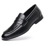 Men’s Formal Leather Loafers, Elegant Slip-On Dress Shoes for Office, Business, Parties, and Weddings