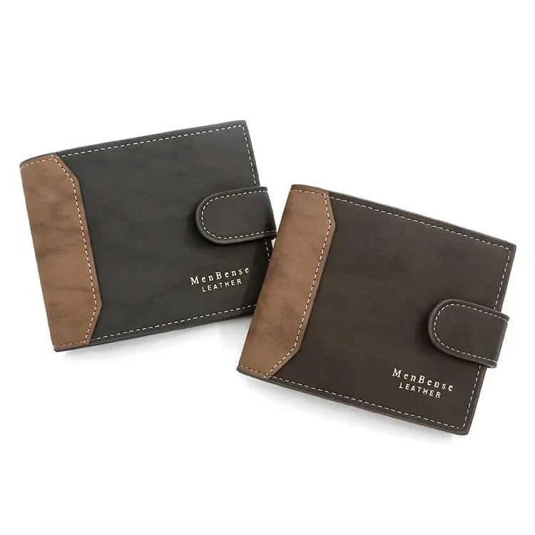 Premium Men’s Frosted Ultra-Slim Wallet – Trifold Organizer with Secure Zipper & ID Slot