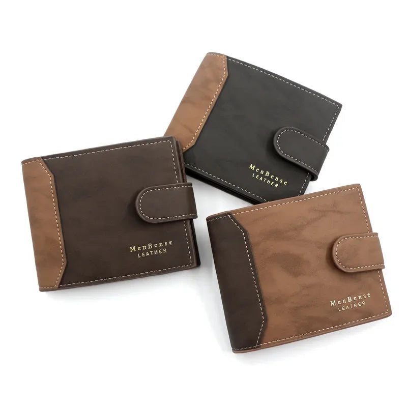 Premium Men’s Frosted Ultra-Slim Wallet – Trifold Organizer with Secure Zipper & ID Slot