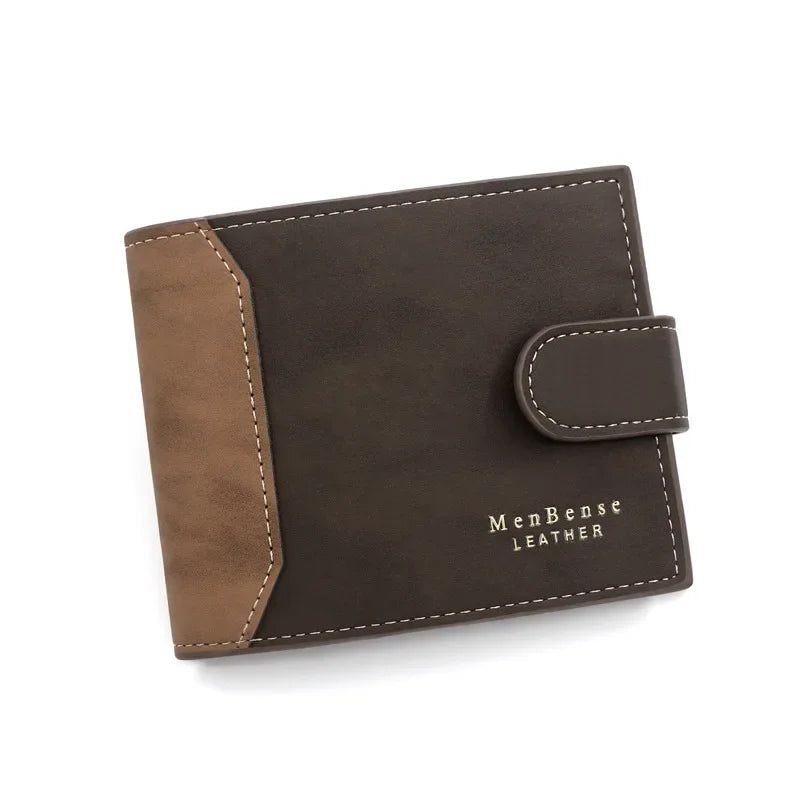 Premium Men’s Frosted Ultra-Slim Wallet – Trifold Organizer with Secure Zipper & ID Slot
