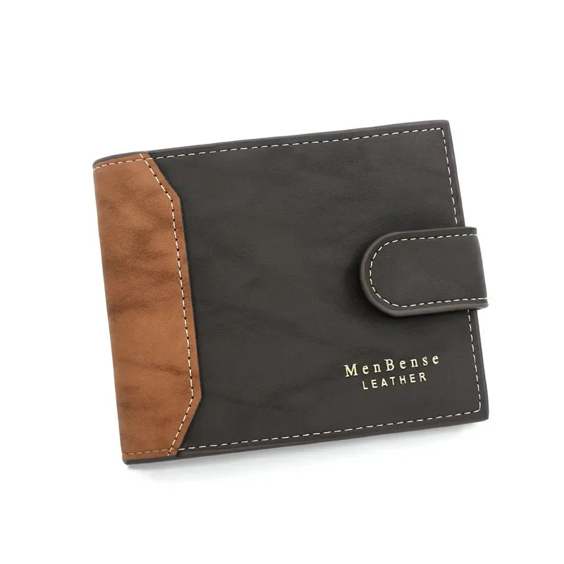 Premium Men’s Frosted Ultra-Slim Wallet – Trifold Organizer with Secure Zipper & ID Slot