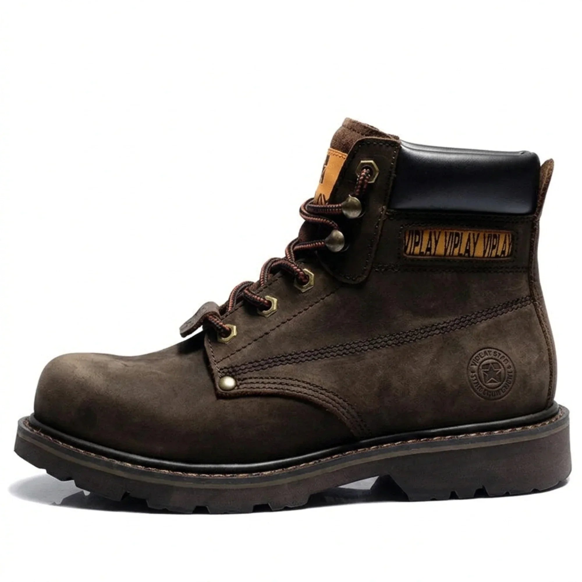 Men’s Genuine Leather Boots – Classic Outdoor, Motorcycle, Casual, Anti-Slip, Western Style