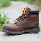 Men’s Genuine Leather Boots – Classic Outdoor, Motorcycle, Casual, Anti-Slip, Western Style