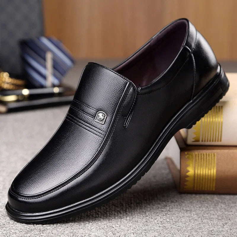 Men’s Genuine Leather Classic Handmade Shoes – Slip On Casual and Dress Shoes, Soft Breathable Leather, Comfortable Men Shoes