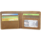 Men’s Genuine Leather Wallet – Handmade Vintage Design, Money Clip, Coin Pocket & Multi-Card Holder