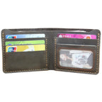 Men’s Genuine Leather Wallet – Handmade Vintage Design, Money Clip, Coin Pocket & Multi-Card Holder
