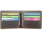 Men’s Genuine Leather Wallet – Handmade Vintage Design, Money Clip, Coin Pocket & Multi-Card Holder