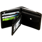 Men’s Genuine Leather Wallet – Handmade Vintage Design, Money Clip, Coin Pocket & Multi-Card Holder
