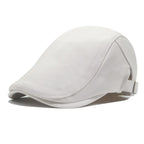 Men’s Imitation Sheepskin Leather Beret – Classic Retro Literary Style Hat