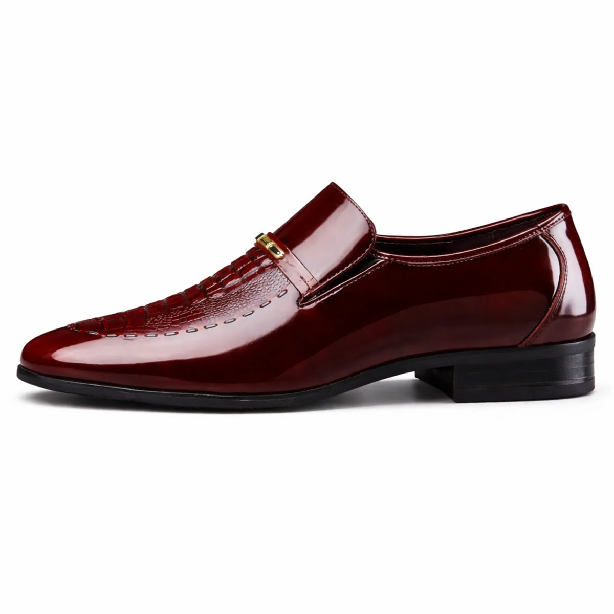 Men’s Italian Style Leather Classic Shoes, Elegant Slip-On Formal Shoes with Pointed Toe for Parties and Special Occasions