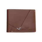 Men’s Leather Bifold Wallet – Short Design, Multiple Card & ID Holder, Casual Business Style