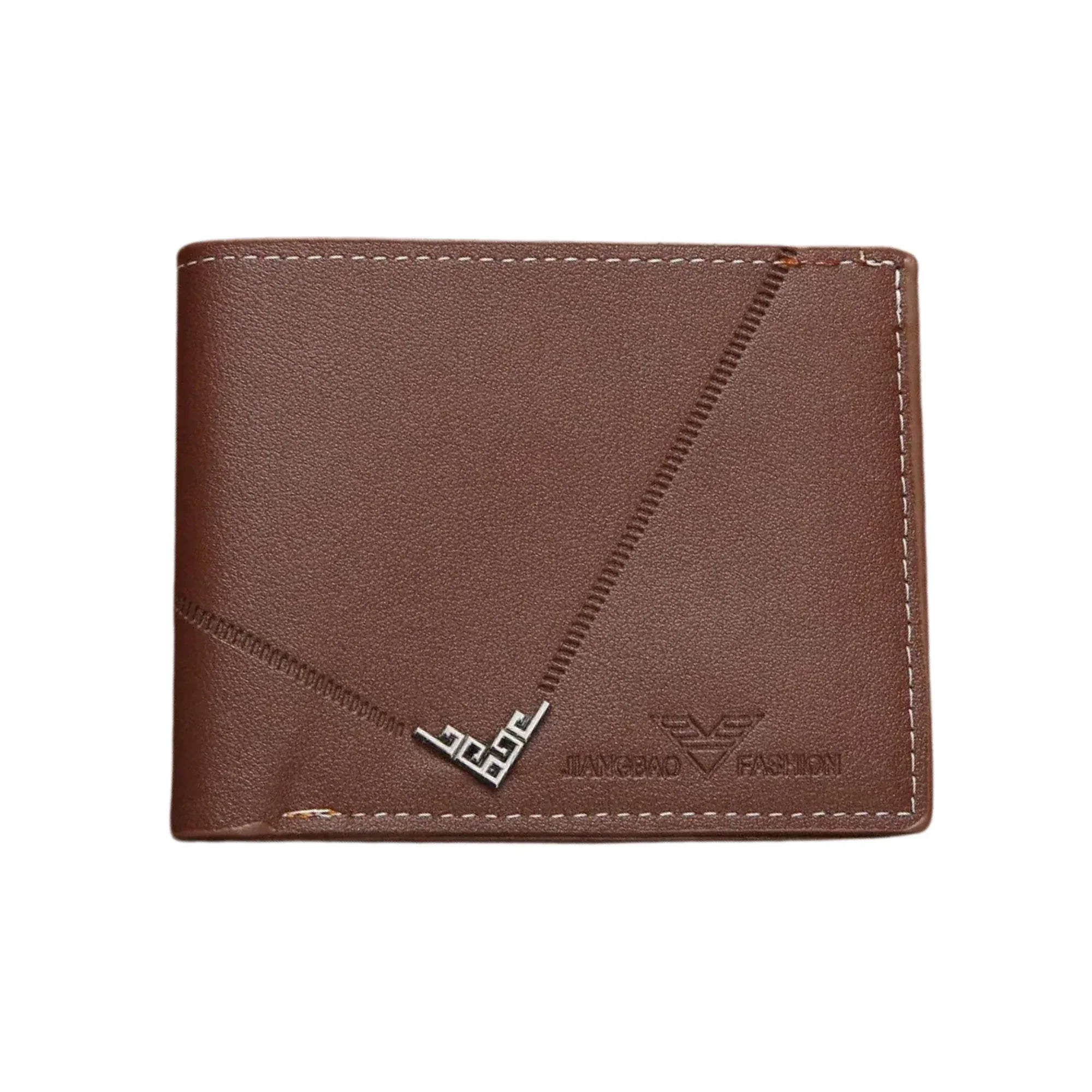 Men’s Leather Bifold Wallet – Short Design, Multiple Card & ID Holder, Casual Business Style
