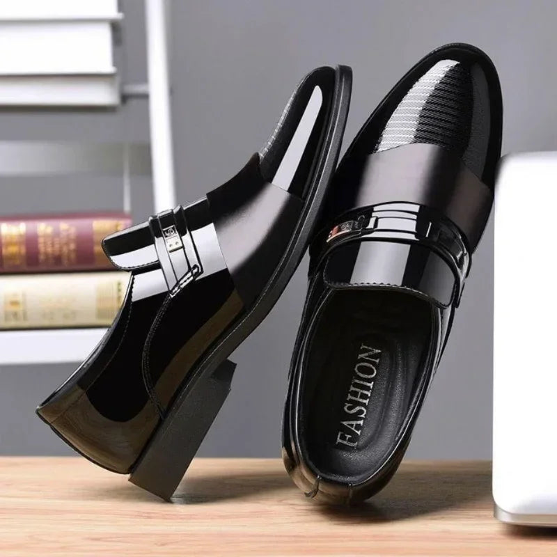 Men’s Leather Classics – Elegant Pointed Dress Shoes for Wedding, Business, Office, and Formal Occasions