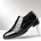 Men’s Leather Classics – Elegant Pointed Dress Shoes for Wedding, Business, Office, and Formal Occasions