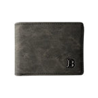 Men’s Leather Wallet with Zipper Coin Pocket – Minimalist Short Card Holder Business Design