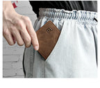 Men’s Leather Wallet with Zipper Coin Pocket – Minimalist Short Card Holder Business Design