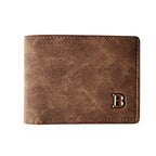Men’s Leather Wallet with Zipper Coin Pocket – Minimalist Short Card Holder Business Design