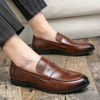 Men’s Leather Loafers, Elegant Casual and Formal Shoes Comfortable for Business, Parties, and Everyday Wear