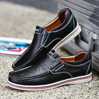 Men’s Leather Loafers – Casual & Party Driving Flats, Genuine Leather Business and Office Shoes