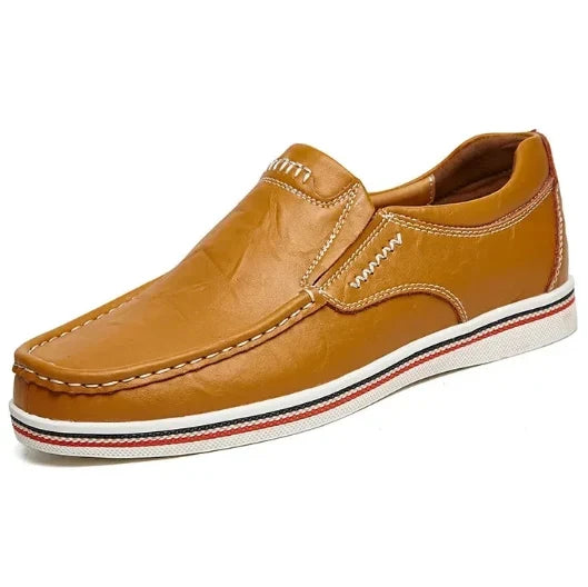 Men’s Leather Loafers – Casual & Party Driving Flats, Genuine Leather Business and Office Shoes