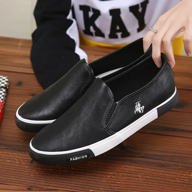 Men’s Leather Loafers Retro Style, Comfortable Business Casual Shoes, Versatile Everyday Loafers for All Seasons