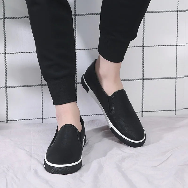 Men’s Leather Loafers Retro Style, Comfortable Business Casual Shoes, Versatile Everyday Loafers for All Seasons