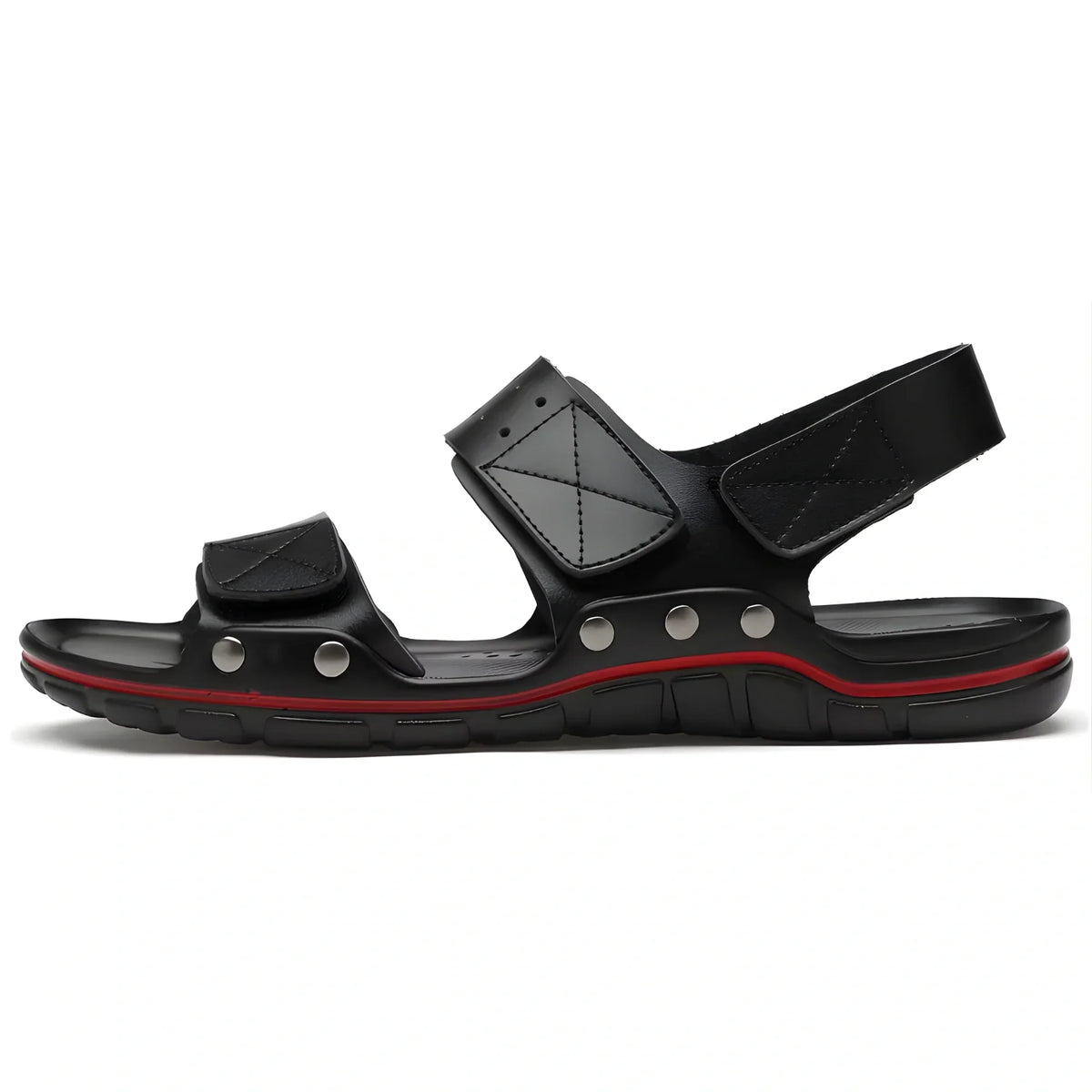 Men’s Premium Leather Casual Sandal – Comfortable Outdoor Walking Shoe with Soft Sole