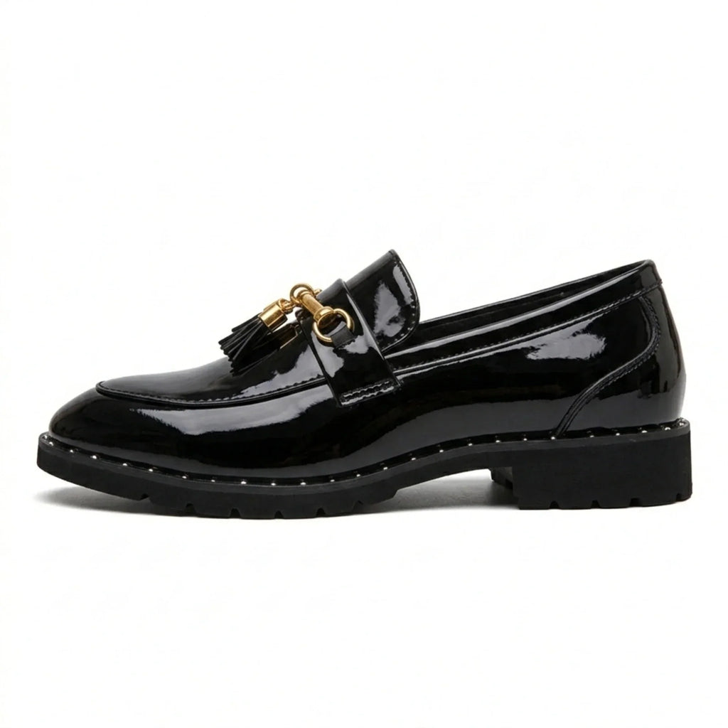 Men’s Leather Tassel Loafers, Elegant Casual Slip-On Shoes Comfortable for Everyday and Social Wear