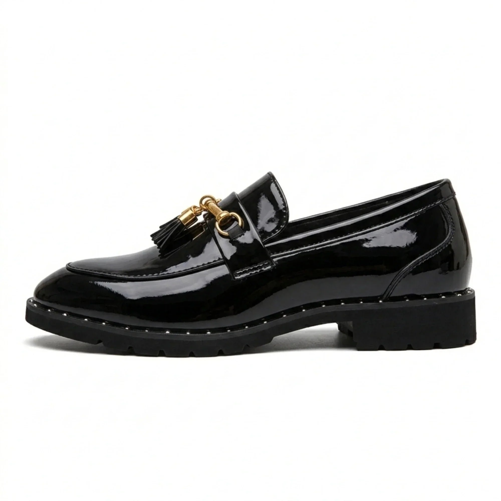 Men’s Leather Tassel Loafers, Elegant Casual Slip-On Shoes Comfortable for Everyday and Social Wear