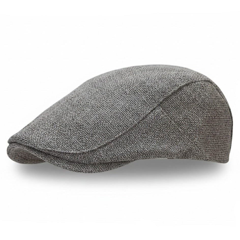 Men’s Summer Linen Beret – Adjustable Breathable Vintage Solid Color Duckbill Style