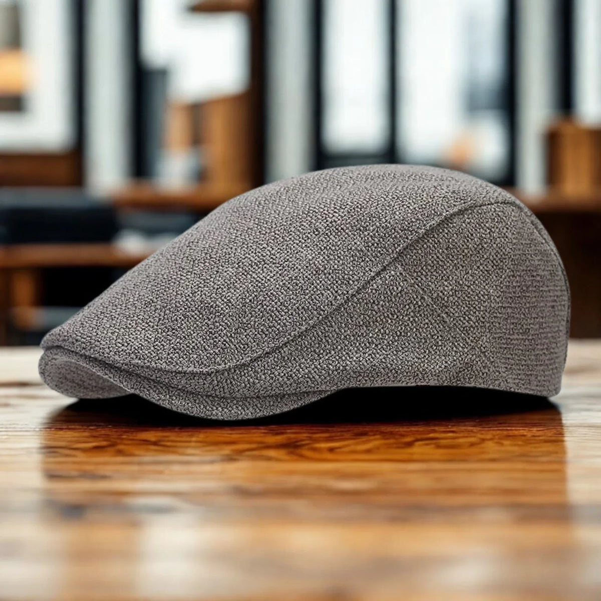 Men’s Summer Linen Beret – Adjustable Breathable Vintage Solid Color Duckbill Style
