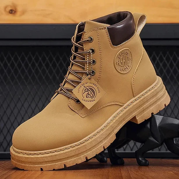 Men’s Low-Top Leather Boots – Fashion Motorcycle, Casual and Outdoor, Autumn