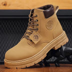 Men’s Low-Top Leather Boots – Fashion Motorcycle, Casual and Outdoor, Autumn