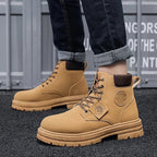 Men’s Low-Top Leather Boots – Fashion Motorcycle, Casual and Outdoor, Autumn