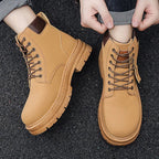 Men’s Low-Top Leather Boots – Fashion Motorcycle, Casual and Outdoor, Autumn