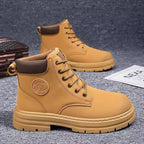 Men’s Low-Top Leather Boots – Fashion Motorcycle, Casual and Outdoor, Autumn