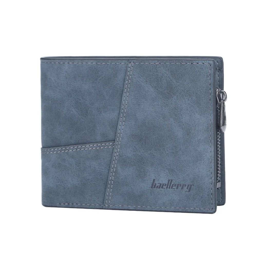 Luxury Men’s PU Leather Wallet – Short Design Card Holder, High Quality Small Men’s Purse