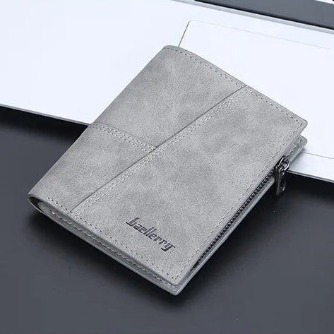 Luxury Men’s PU Leather Wallet – Short Design Card Holder, High Quality Small Men’s Purse