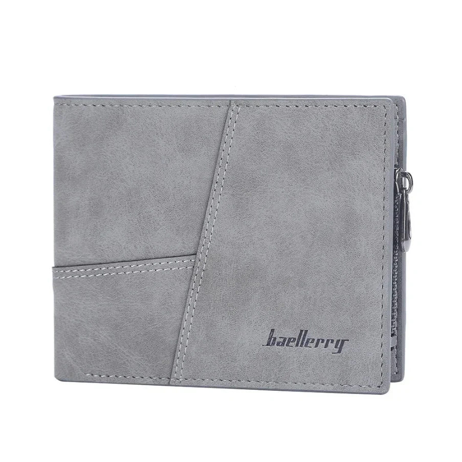 Luxury Men’s PU Leather Wallet – Short Design Card Holder, High Quality Small Men’s Purse